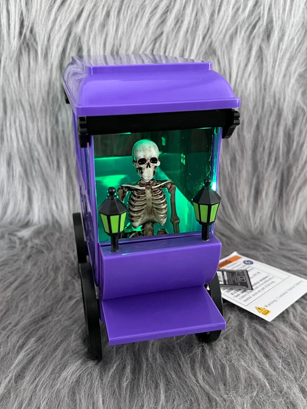 Purple Skeleton Carriage with light - Halloween Decor